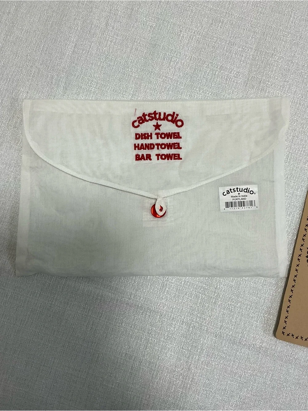 Catstudio Portland Oregon Dish Towel NWT geography Collection Gift Pouch Cotton